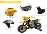 Electric Motorcycle for Kids Ride on Toys-Yellow T3398P347625