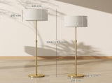 Floor Lamp with Remote, Height Standing Lamp with Linen Shade, Dimmable with 3000K-6000K T3398P425154