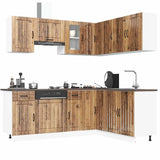 ZNTS 11 Piece Kitchen Cabinet Set Lucca Old Wood Engineered Wood 3314959