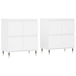 Sideboards 2 pcs White Engineered Wood 3190165