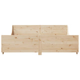 Bed Frame without Mattress 200x200 cm Solid Wood Pine 3302270