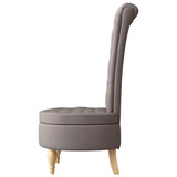 Slipper Chair Taupe 56.5 x 70 x 110 cm Fabric 42020683