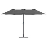 Garden Parasol Anthracite 370 x 197 x 239 cm 42003369