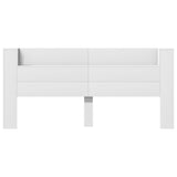 Headboard Cabinet with LED White 220x16.5x103.5 cm 839273