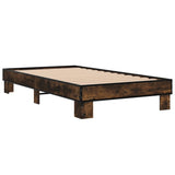 Bed Frame without Mattress Smoked Oak 75x190 cm Small Single 845879