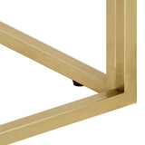 ZNTS Coffee Table Gold Stainless Steel and Tempered Glass 349956