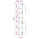 Bathroom Cabinet with Open Shelf UTRECHT Smoked Oak 897700
