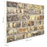 3D Wall Panels with Multicolour Brick Design 10 pcs EPS 147204