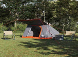 Camping Tent Grey and Orange 223 x 163 x 130 cm Taffeta 42001192