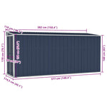 Wall-mounted Garden Shed Anthracite 118x382x178 cm Steel 316231