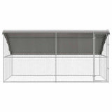 Dog Kennel 2 pcs Silver 4 x 2 x 2 m Galvanised steel 3368328