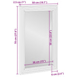 Bathroom Mirror Wall-mounted with Mirror Brown 70 x 50 x 2.5 cm 4017787
