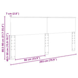 Headboard White Engineered wood 888253