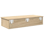 ZNTS Wall Shelf with Drawers Sonoma Oak 80x31x17 cm Engineered Wood 859952