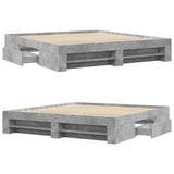 Bed Frame without Mattress Concrete Grey 200x200cm Engineered Wood 3295446