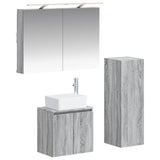 Bathroom Furniture Set 4 pcs Grey Sonoma 3407436