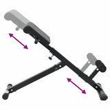 Hyperextension Bench Black 101 x 70 x 71 cm Powder-coated steel 42002573