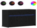 TV Cabinet 91 x 34 x 61 cm Black Oak Engineered Wood 8010330