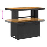 2 Piece Garden Dining Set with Cushions Black Poly Rattan 3277382