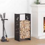 Firewood Rack Black 40x30x80 cm Cold-rolled steel 864219
