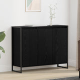 Side Cabinet Black Oak 96.5 x 30 x 75 cm Engineered Wood 886606