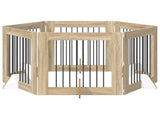 Dog Gate with Stands 6 pcs Sonoma Oak 80 x 80 cm 892086