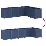 Garden Planter Blue Grey 160x120x53 cm PP 367861