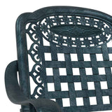 Garden Chair 2 pcs Green 55 x 56.5 x 91cm Aluminium 42002373