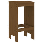 9 Piece Garden Bar Set Honey Brown Solid Wood Pine 3157760