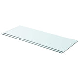Shelves 2 pcs Panel Glass Clear 80x30 cm 3051576