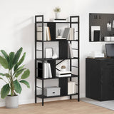 Bookshelf Black Oak 75 x 30 x 156 cm Engineered Wood 883958