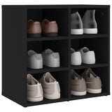 Shoe Cabinet Set of 2 Black Engineered wood Medium Shoe Cabinet 808687