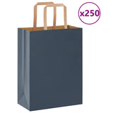Paper Bags 250 pcs with Handles Blue 21x11x28 cm 4101923