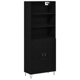 Highboard 2 pcs Black Oak Engineered Wood 3333093