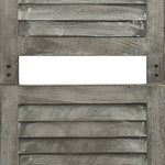 ZNTS 3-Panel Room Divider Grey 106.5x166 cm Solid Wood 338574