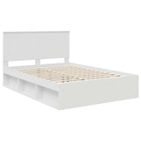Bed Frame with Headboard White 160 x 200 cm Solid Pine Wood 3409327