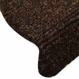 Stair Mats Self-adhesive 30 pcs 65x21x4 cm Brown Half Round Large 3365662