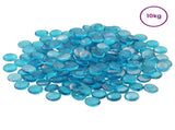 Glass Nugget 17-19 mm Aqua Blue Glass 42041599