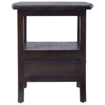 ZNTS Bedside Cabinet Light Black 40x40x45 cm Solid Wood Mahogany 337863