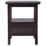 ZNTS Bedside Cabinet Light Black 40x40x45 cm Solid Wood Mahogany 337863