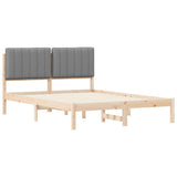 Bed Frame with Upholstered Headboard Light Grey 140 x 200 cm 878044
