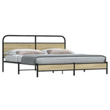 Metal Bed Frame without Mattress Sonoma Oak 193x203 cm 3318686