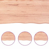Table Top Light Brown 140x60xcm Treated Solid Wood Live Edge 363966