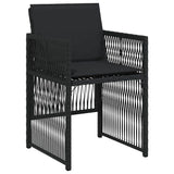 Garden Dining Set 5 pcs Black Powder-Coated Steel 3380650