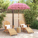 Balinese Parasol Pink x 260 cm Cotton and Wood 42006462