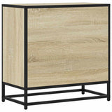 Bedside Cabinet Sonoma Oak 60x31x60 cm Engineered Wood and Metal 848695