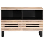 TV Cabinet White 70x34x46 cm Solid Wood Mango 377444