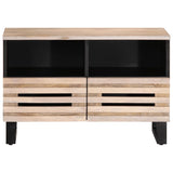 TV Cabinet White 70x34x46 cm Solid Wood Mango 377444