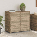 Garden Storage Cabinet Beige 83x45x76 cm Poly Rattan 365546