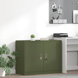 Storage Cabinet Olive Green 90 x 40 x 70 cm Steel 891638